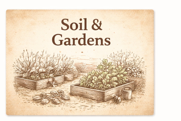 Soil and garden systems at Amadeus Farm